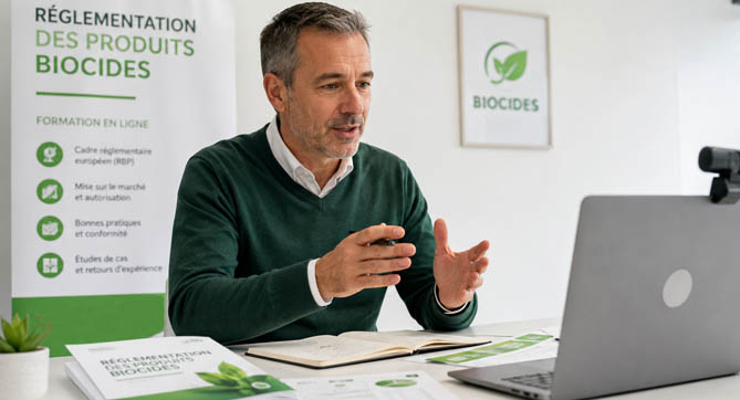 formation certibiocide animée par un formateur professionnel sur la réglementation des produits biocides
