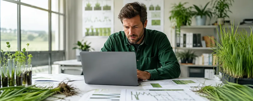 Agronome analysant des données de culture pour une préconisation