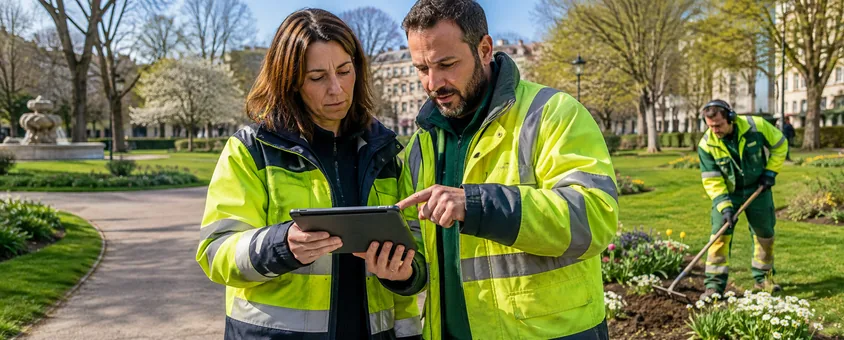 Responsable de services techniques organisant l’entretien des espaces verts